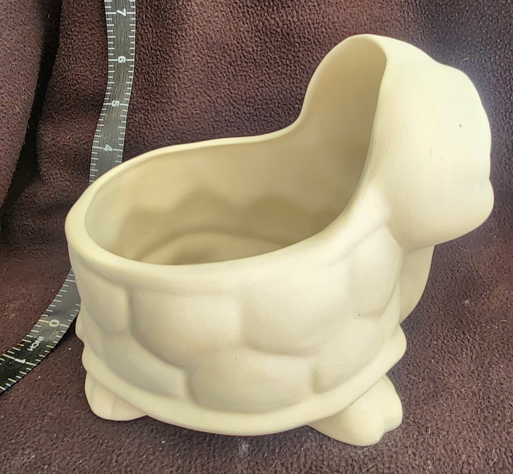Ready to Paint Ceramic Bisque Turtle Planter