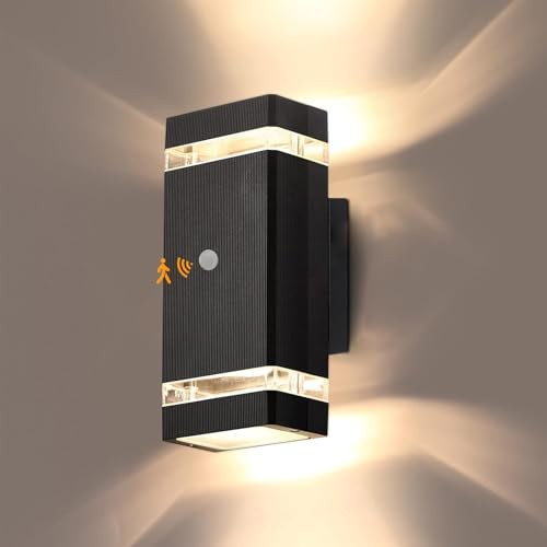 Motion Sensor Outdoor Wall Lights, Aluminum Wall Sconce MOTION SENSOR (SQUARE )
