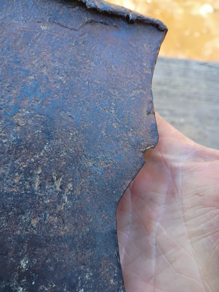 Early Primitive Lugged Axe Head 2 lbs 14 oz