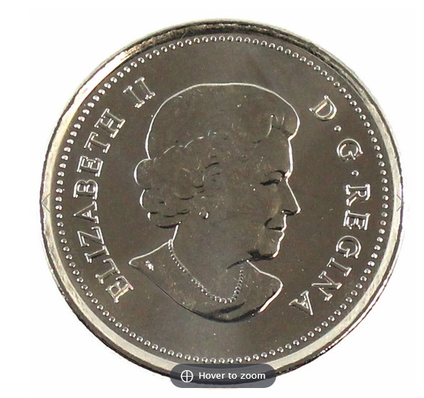 2010 Canada 25 cent Oh Canada coloured quarter from set