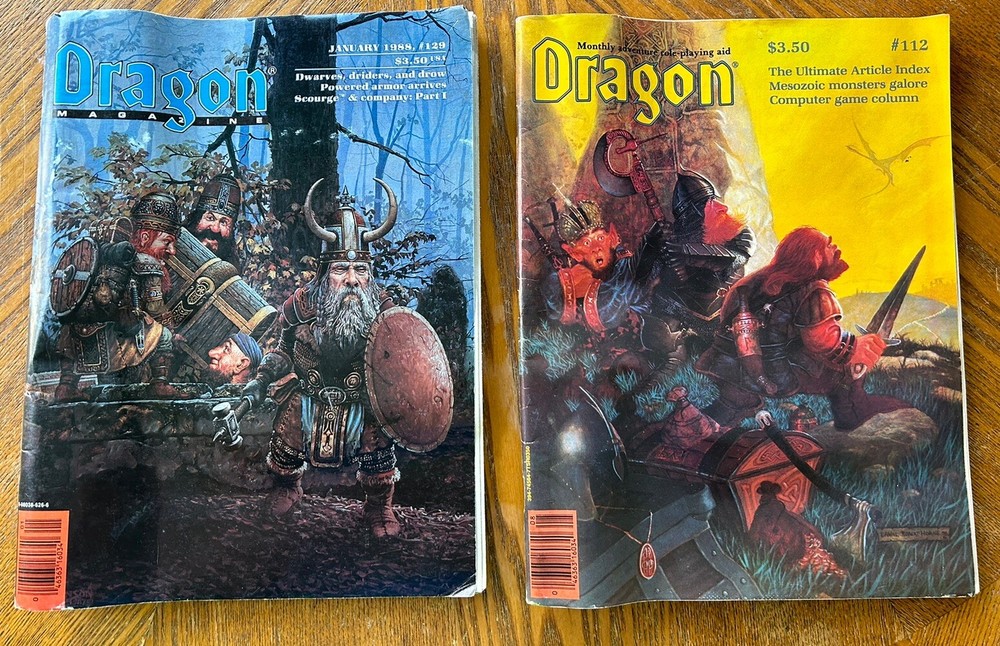 Dragon Magazine X2 #112 & #129 Preowned