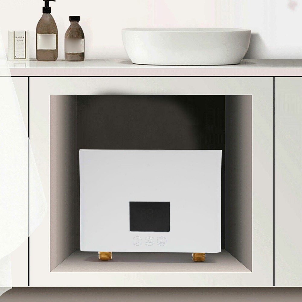 Electric Tankless Hot Water Heater 3000W Kitchen Shower Instant Boiler Bathroom!