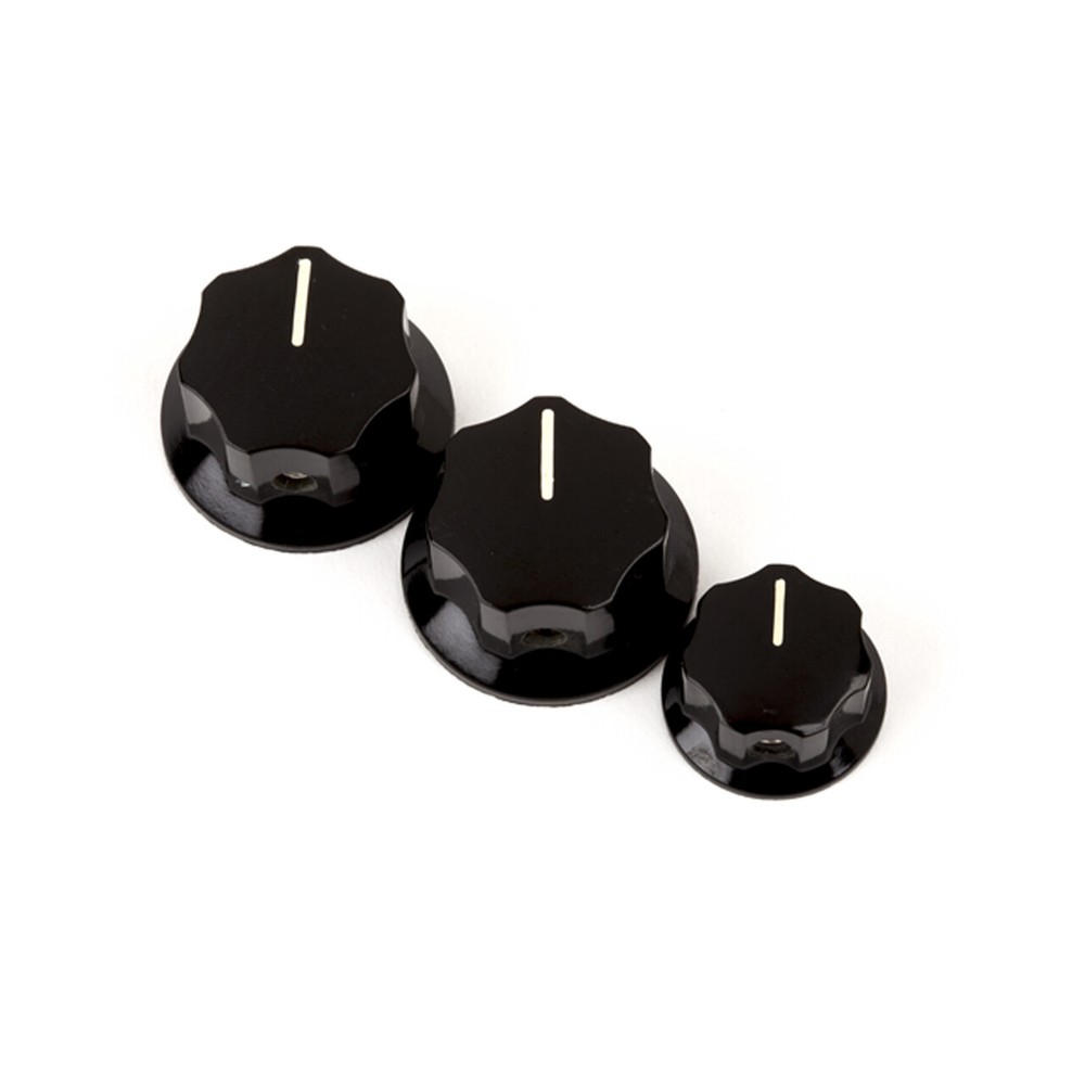 Fender Jazz Bass Volume/Tone Knobs in Black