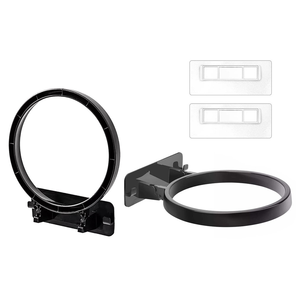 2PCS Black Durable Wall Mounted Polypropylene Basketball Storage Rack Holder
