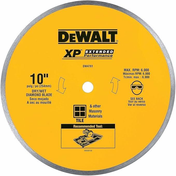DeWalt XP Ceramic Tile Blade 10"- DW4761