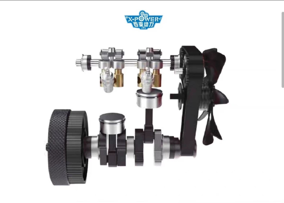 L200AC 4-Stroke 7cc 2-Cylinder Nitro mini Engine Kit & Ignition Module DIY Set