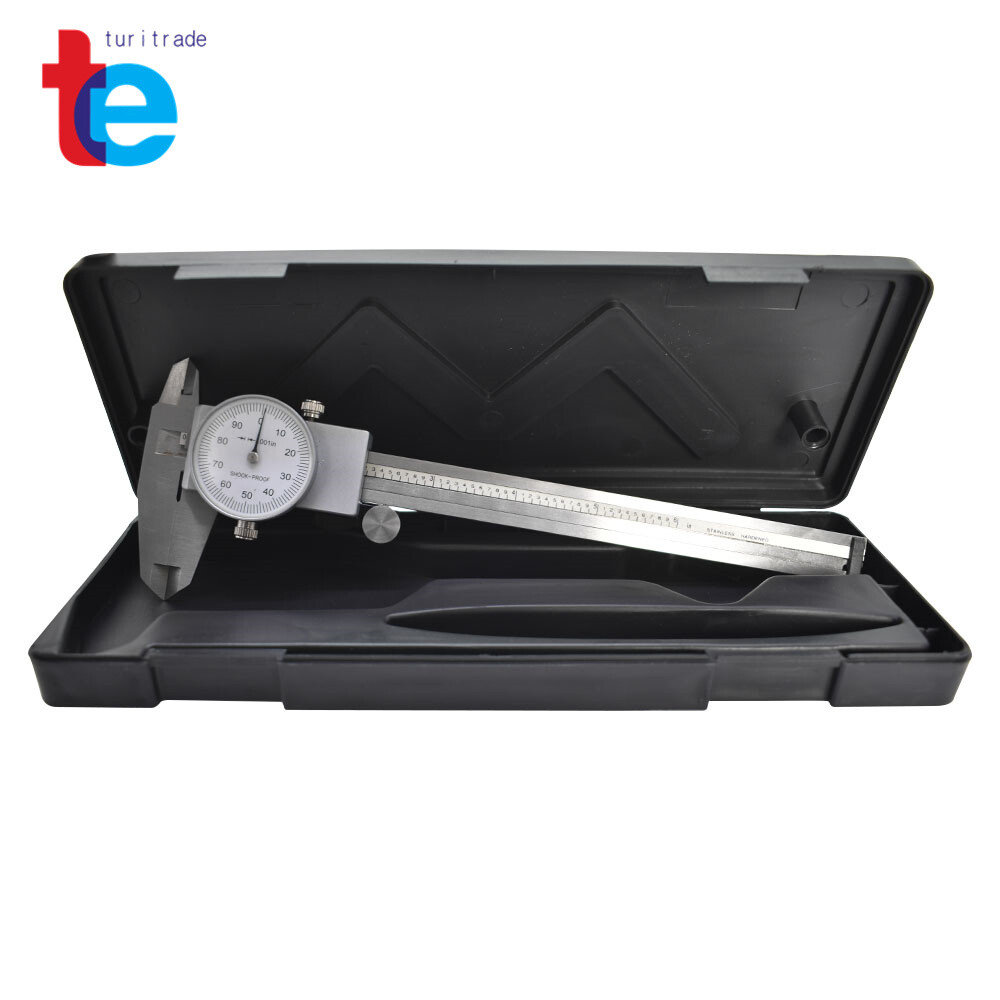6" Utility Dial Caliper, 0.001" Resolution With Slide Lock, Including Case