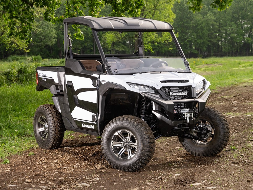 SuperATV Scratch Resistant Half Windshield for Kawasaki Ridge/2024+