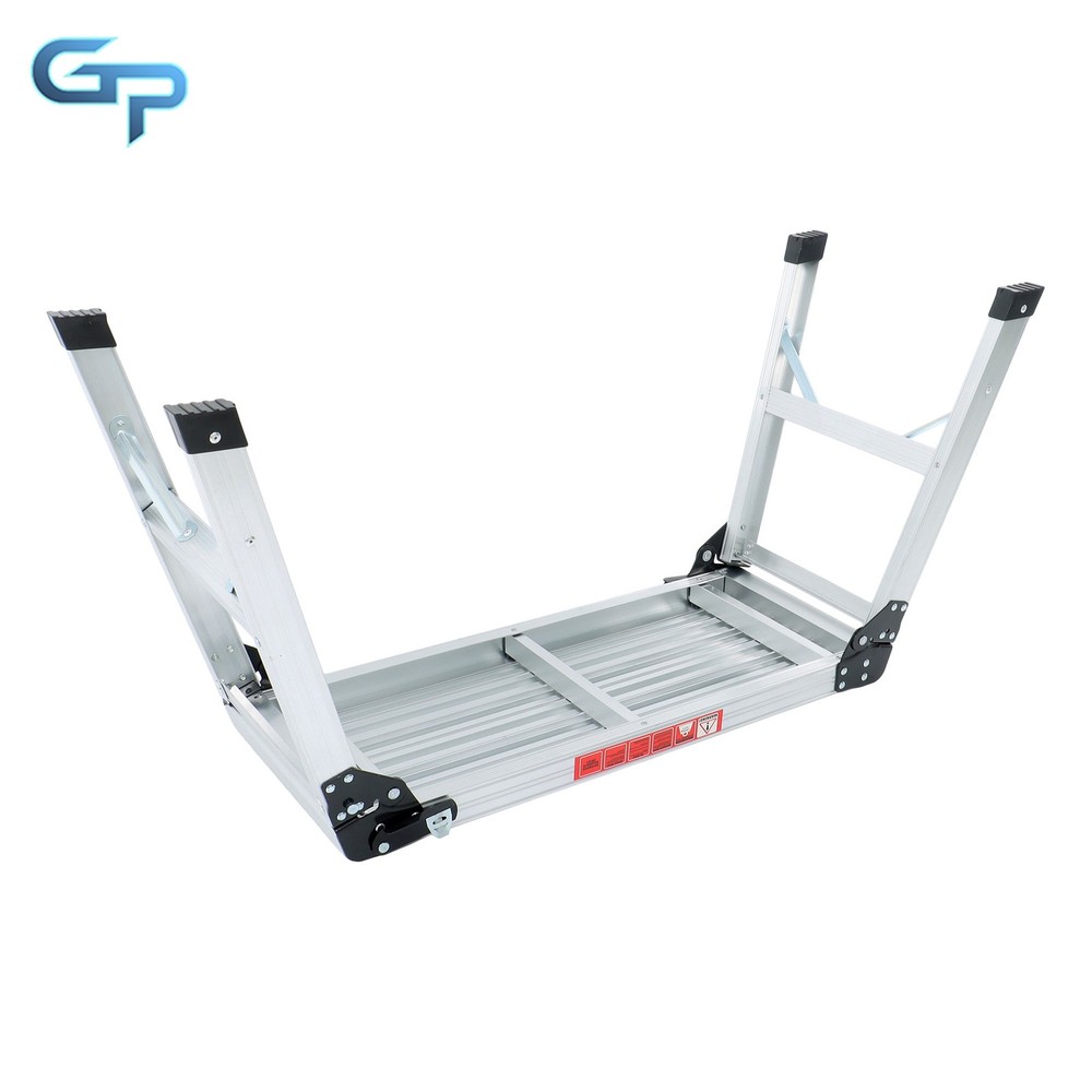 Aluminum Step Stool Non-slip Folding Work Platform 330LBS Drywall Ladder
