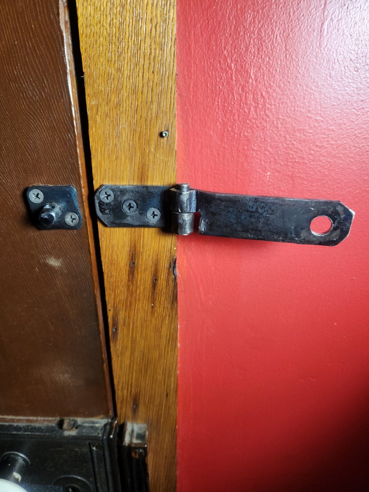 Small Iron Trunk Door Hasp Hand Forged