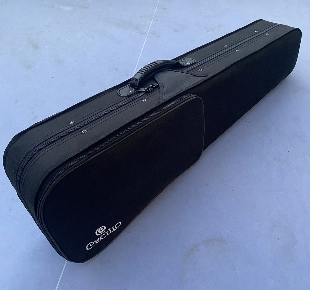 Cecilio Electric Violin 4-String Black with Bow and Hard Case