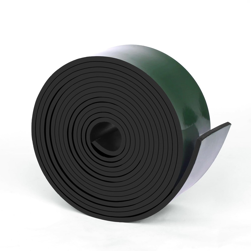 Adhesive Solid Rubber Strip 2x1/8x120 Inch Self Neoprene Roll Backing DIY