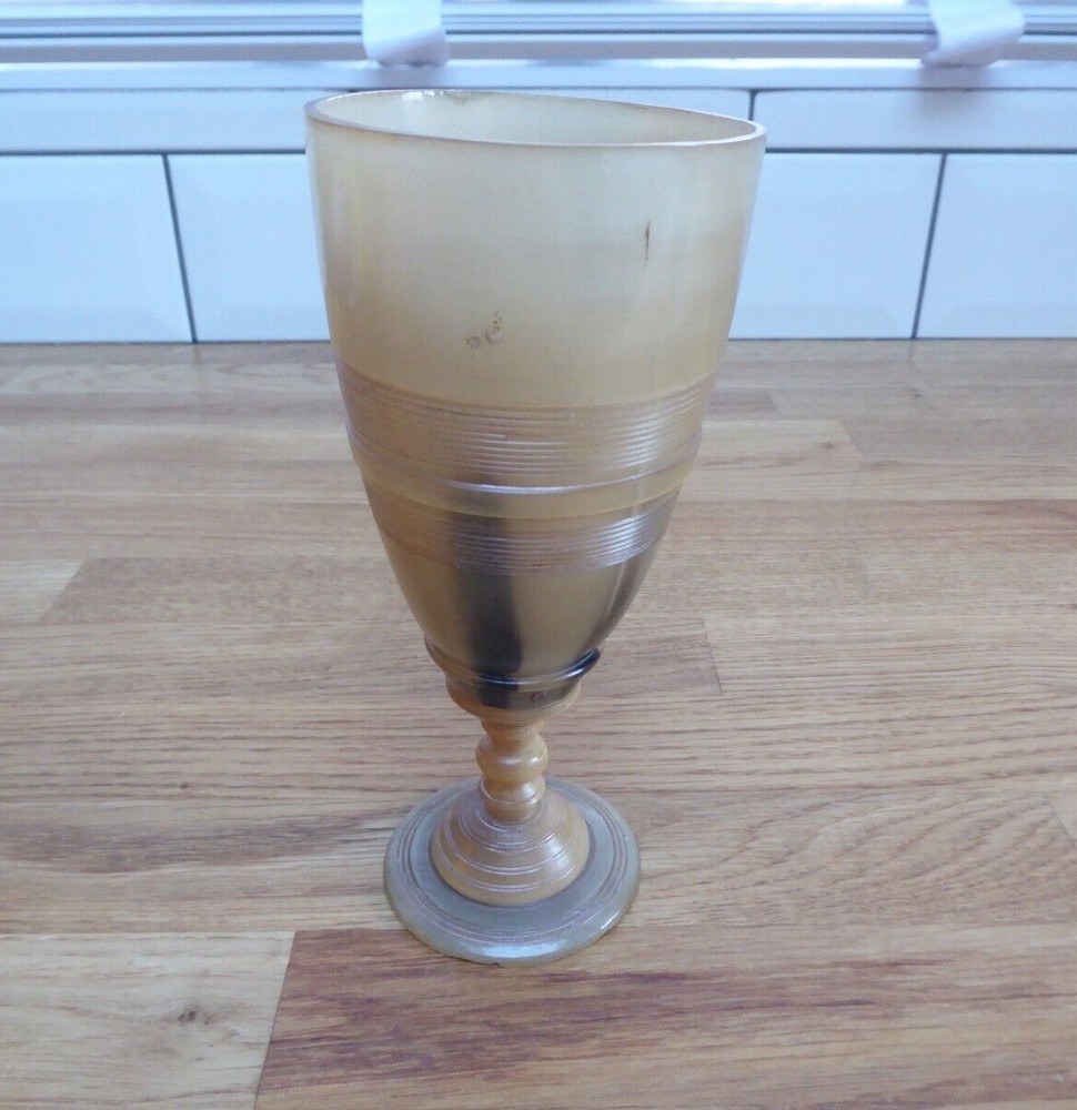 Antique 19th Century Turned Horn Goblet