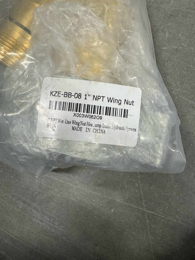1" NPT Wet-Line Wing Nut Hydraulic Quick Disconnect Coupler / Coupling Set