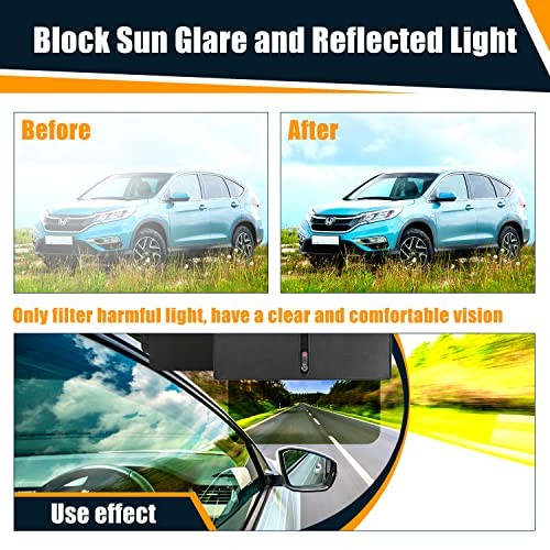 2 Pack Polarized Sun Visor Extender/ Extension with PC Lens and Side