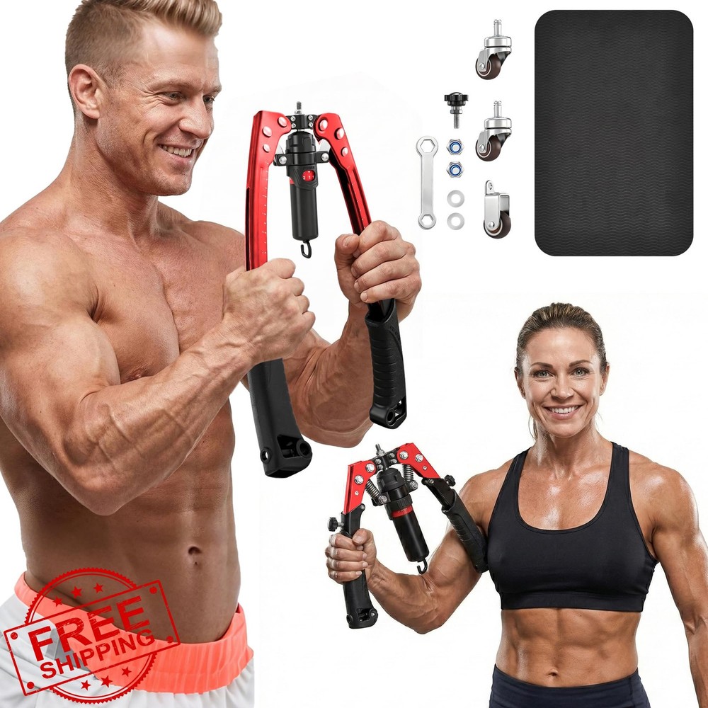 SAKER Arm Trainer Chest Expander Ab Roller Wheel Strength Gym