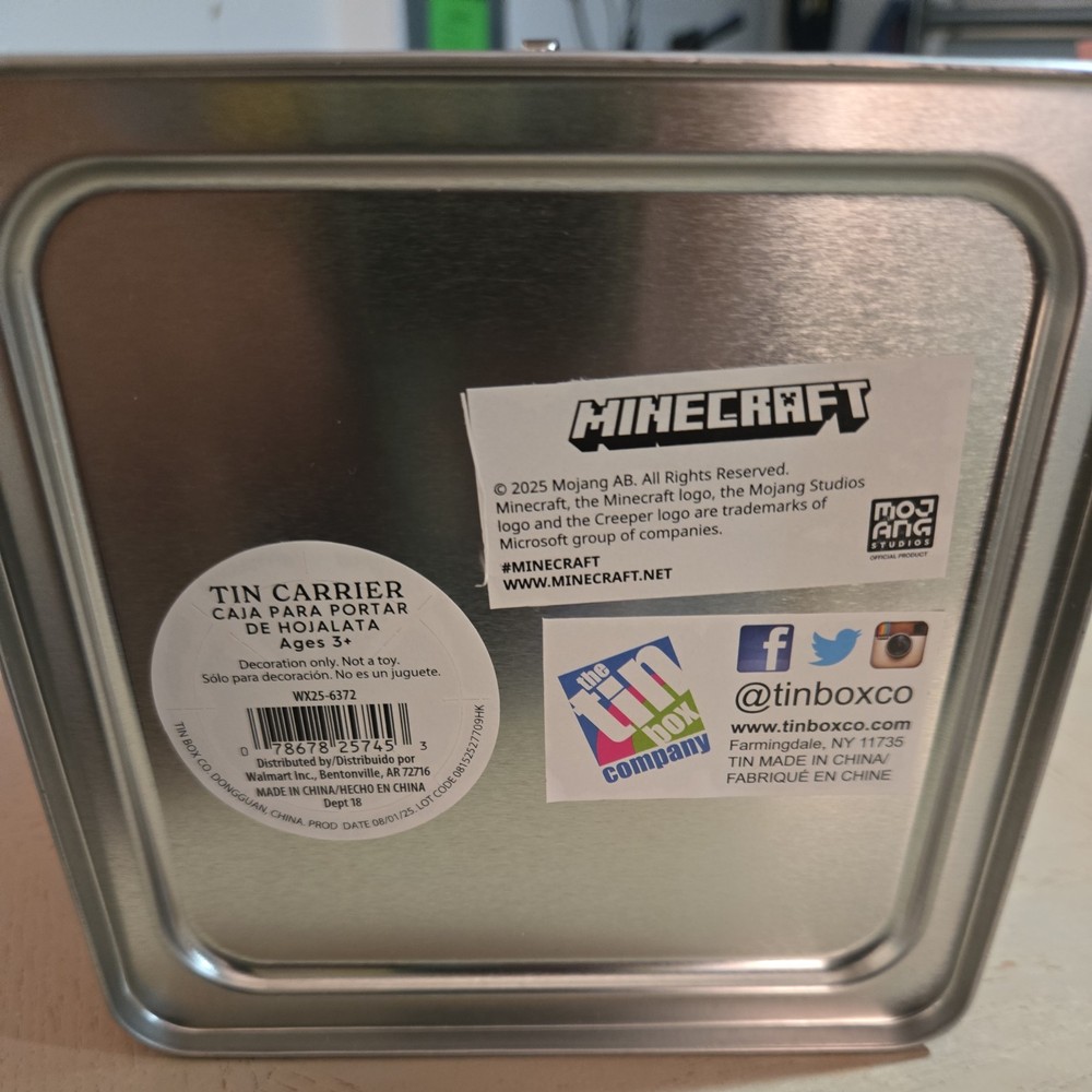 Tin Box Company Minecraft Stacking Cube Storage Fun Stash Box 5.75 Inches