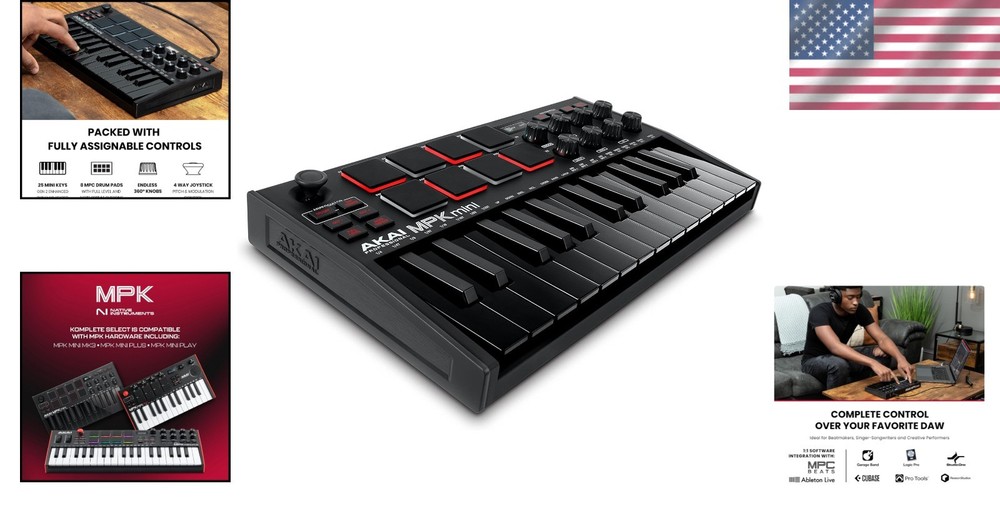Compact USB MIDI Controller for Music Production