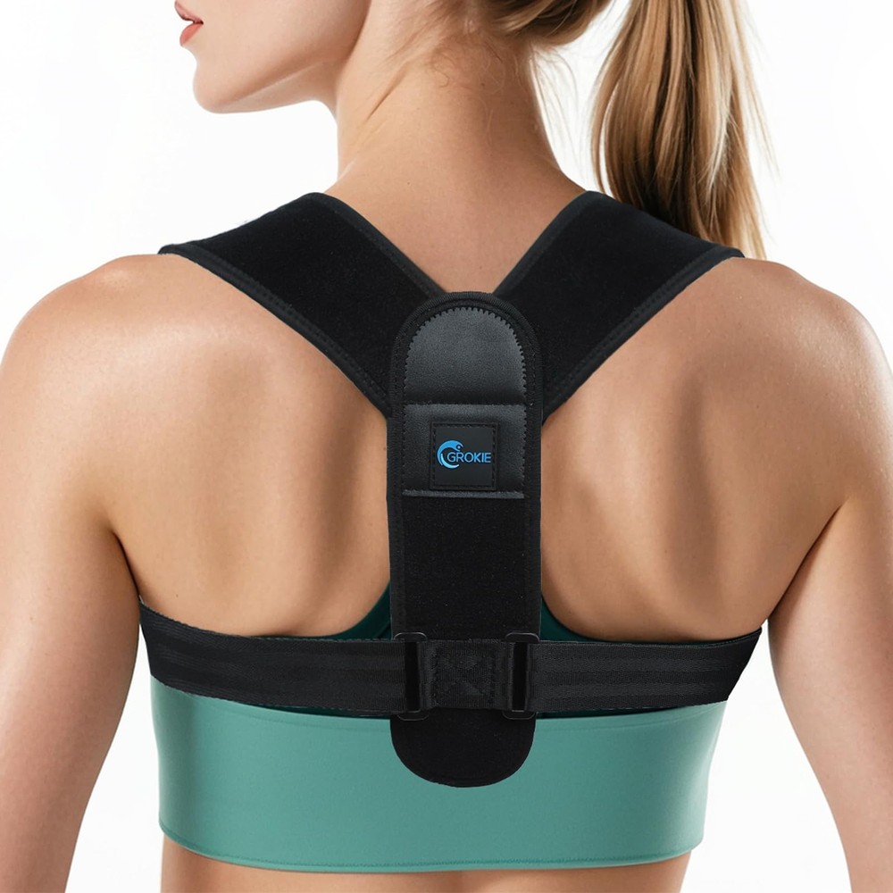 Posture Corrector for and Men – Adjustable Back Brace for Posture , Upper Bac...
