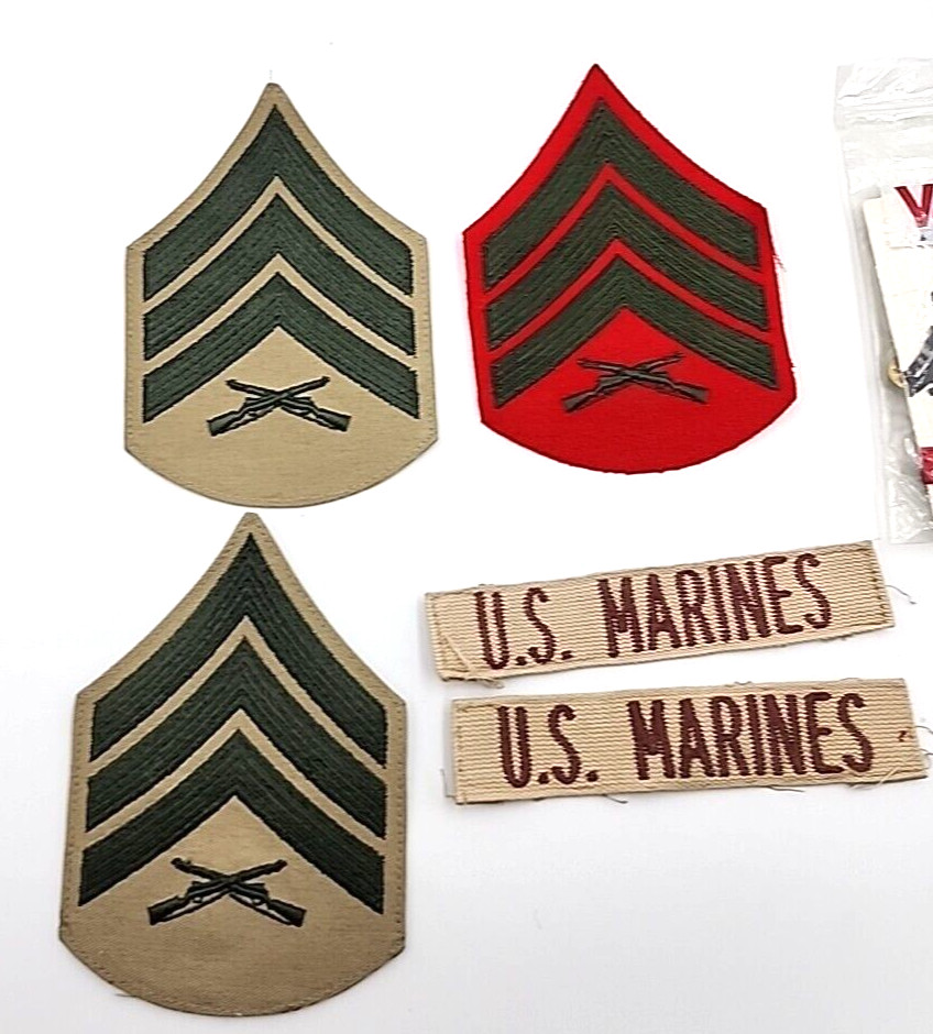 USMC Gunnery Sergeant Military Patch Pin Lot Marine Corps