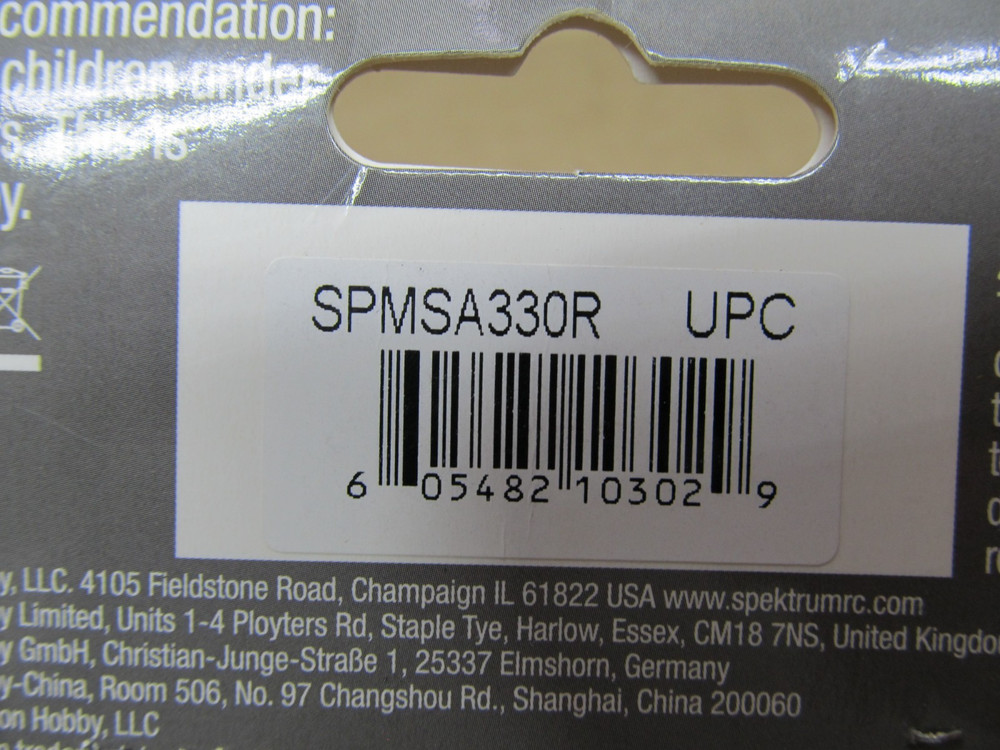Three Spektrum SPMSA330R Sub Micro Analog Servos