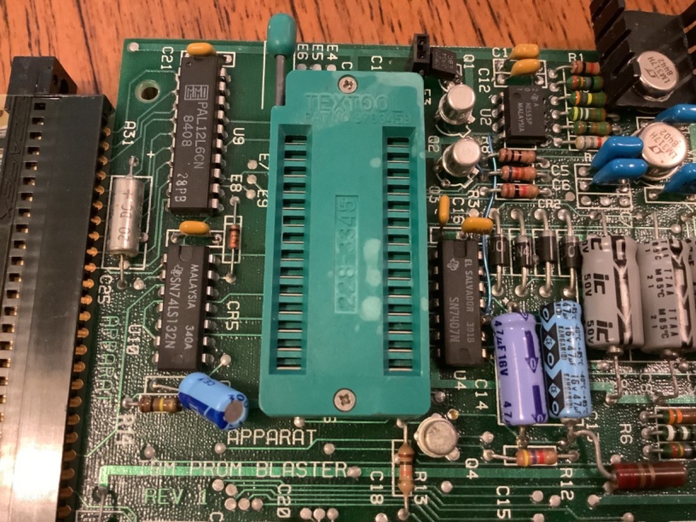 Vintage Apparat IBM Blaster programmer w/ 28 pin Textool socket & Extender Card