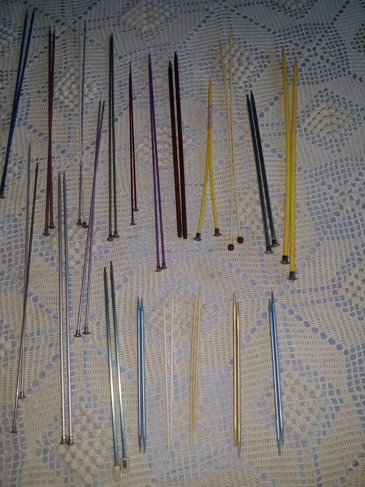 Knitting Needles Lot 25 Pairs + Various Sizes