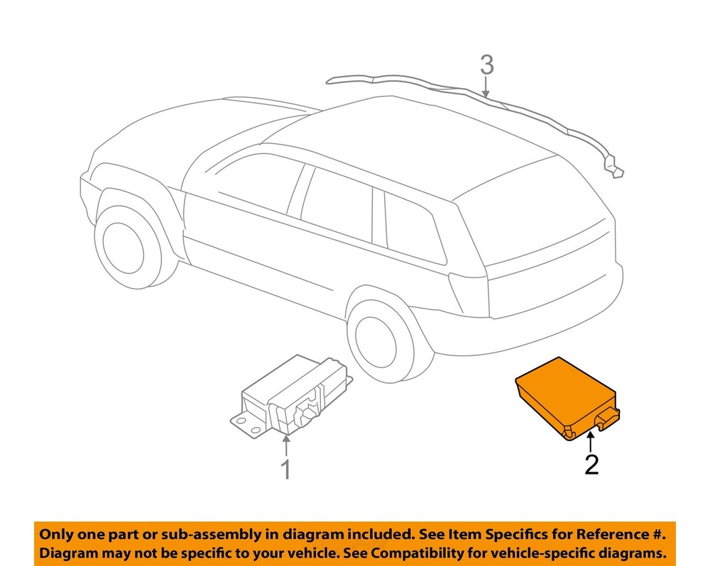 Used Blind Spot Detection System Warning Control Module fits: 2015 Jeep Grand ch