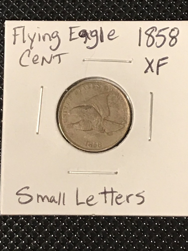 1858 Flying Eagle Cent Small Letters XF