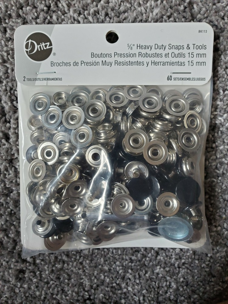 Dritz 5/8" Heavy Duty Snaps & Tools BK113