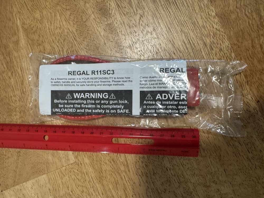 LockDown Red Cable Gun Lock with KEY NEW