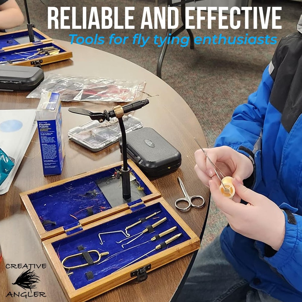 Fly Tying Bobbin Threader Combo Essential Tools Durable Equipment Holder