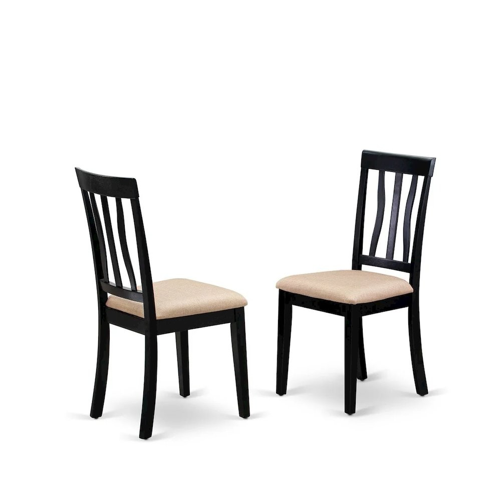 5 Pc set with a Dining Table and 4 Dinette Chairs in Black