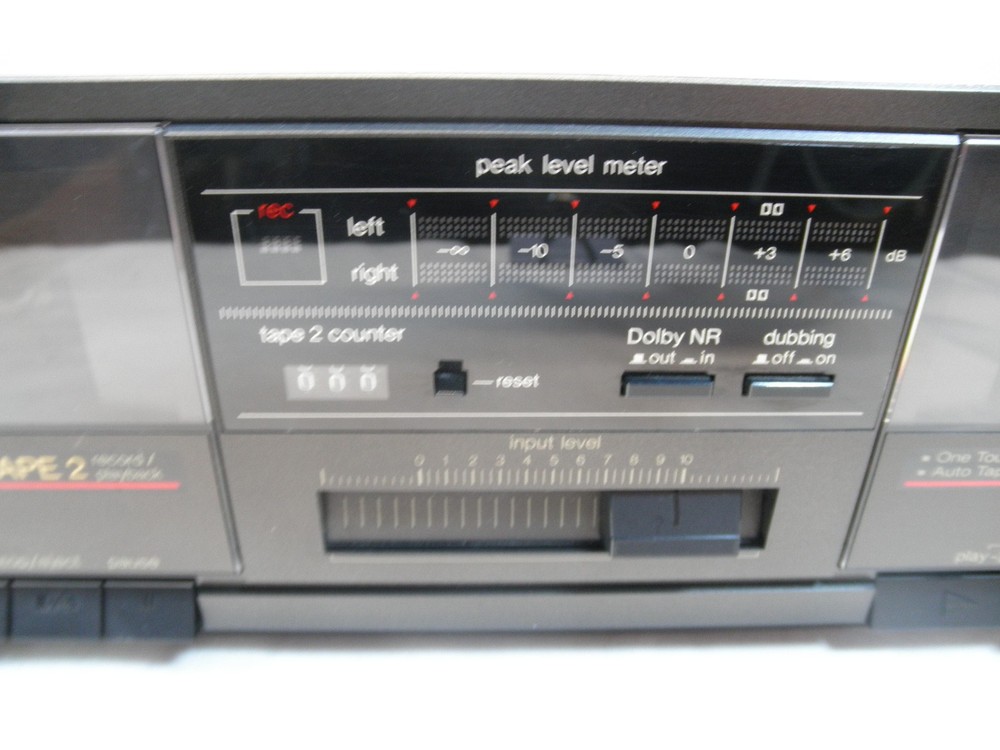 Technics RS-B17W Double Cassette Tape Deck 1-Touch Record Tested, Working