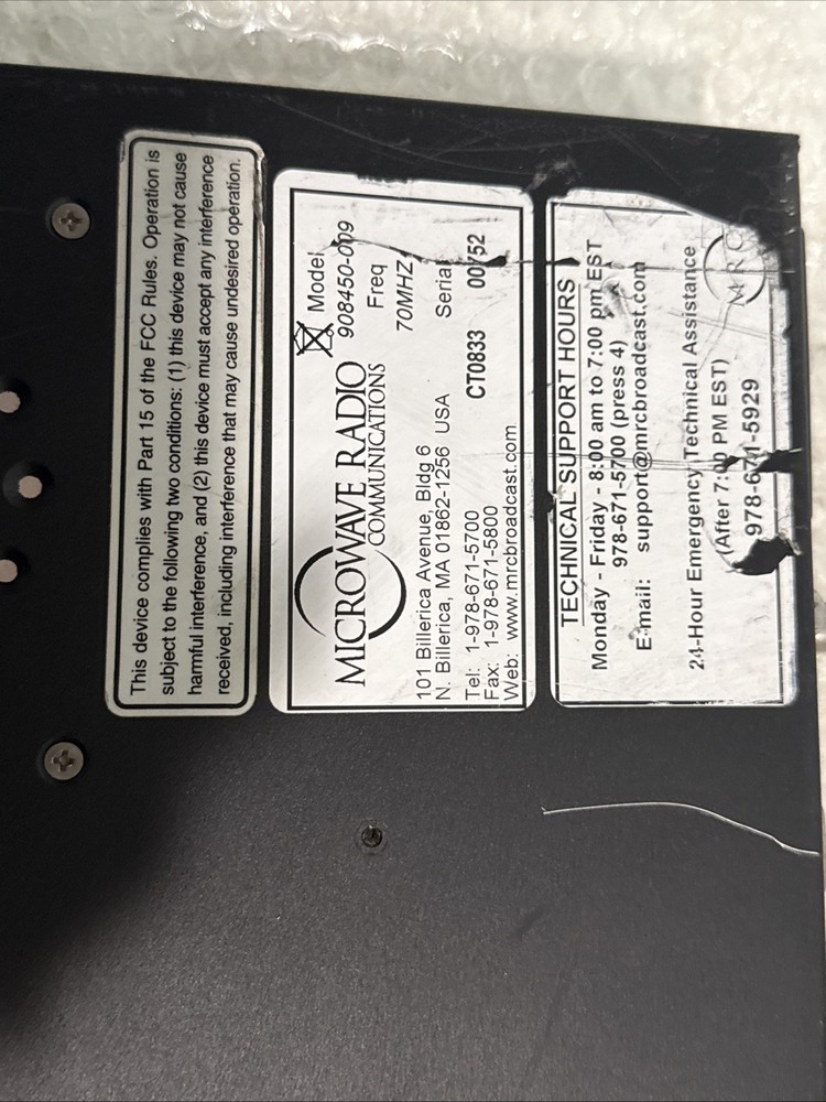 Microwave Radio Communications MRX4000