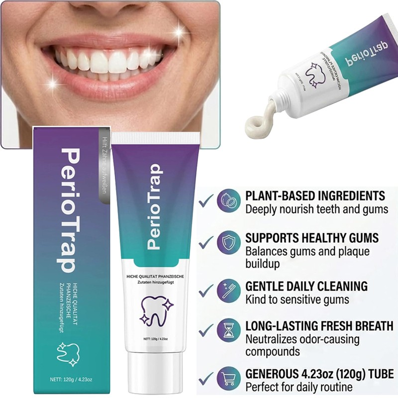 1-5PCS PerioTrap Mint Flavor Gum Toothpaste Cleaning Toothpaste Sensitive Teeth