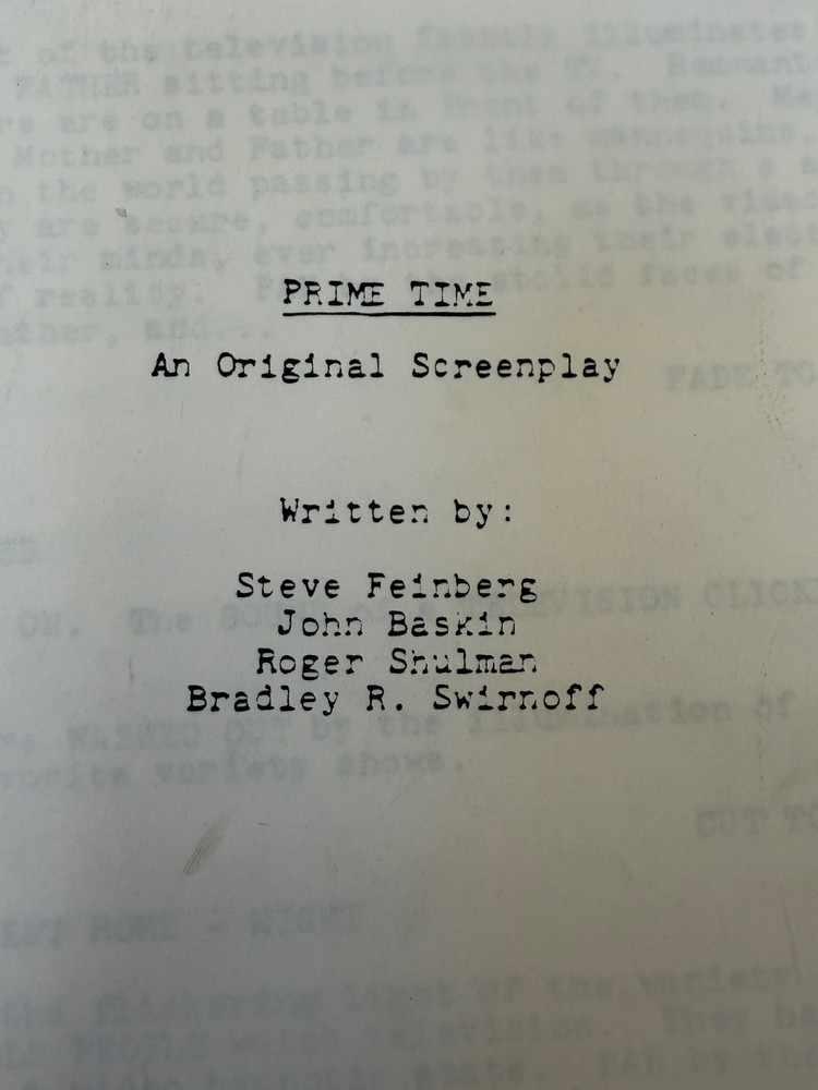PRIME TIME ~ AMERICAN RASBERRIES ~ 1976 ORIGINAL SCREENPLAY MOVIE SCRIPT