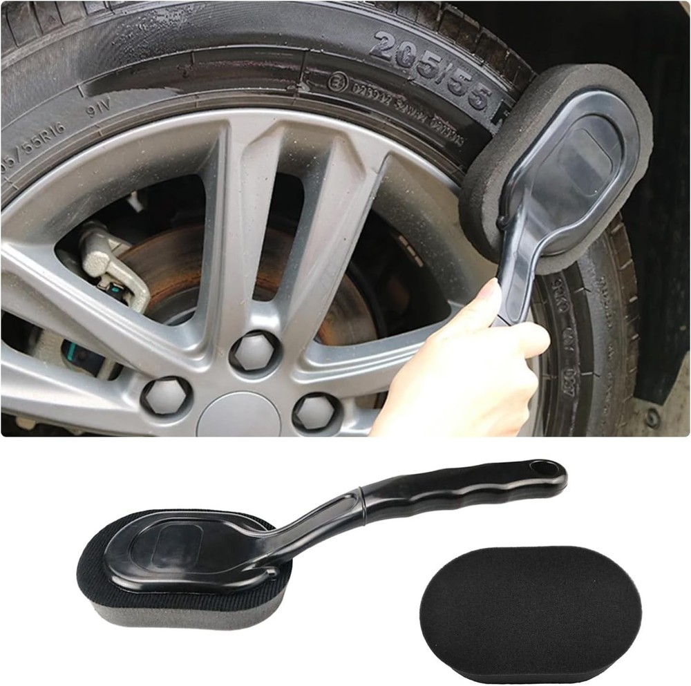 High-Density Sponge Tire Dressing Applicator Pad with Long Handle, Multipurpo...