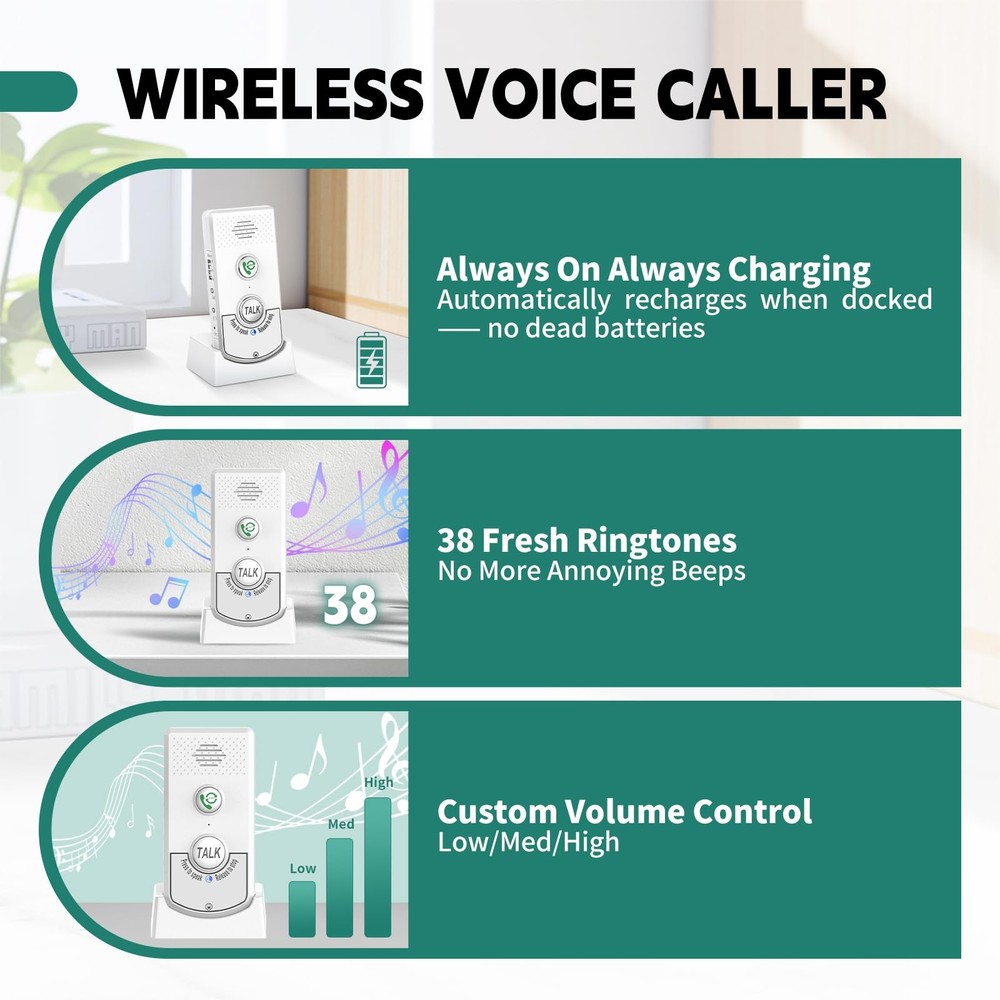 2 Way Voice Intercom, Long Range Wireless Intercomunicador Home...