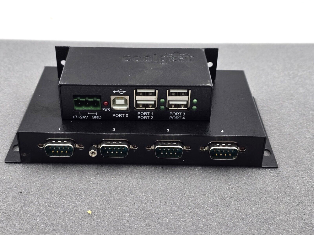 Coolgear 4-Port Industrial USB 2.0 Powered Variable Voltage Input without adapt.