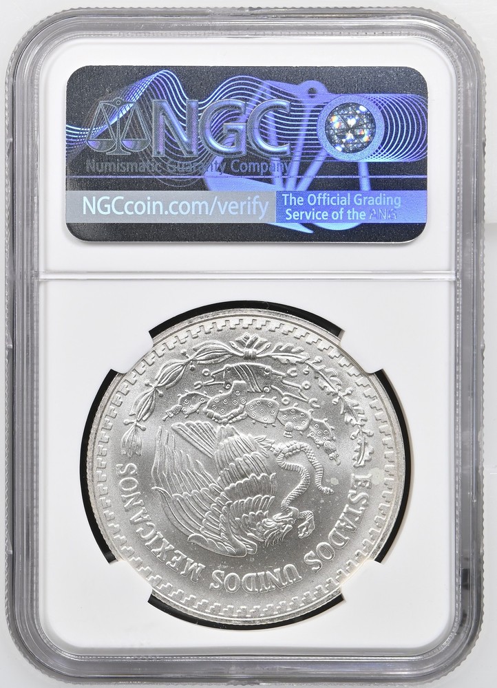 1999 Mo Mexico 1 Onza Silver Libertab NGC MS68