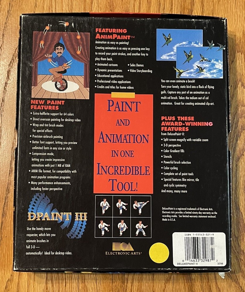 Deluxe Paint III Amiga Computer Software - With Original Box And Manuals!