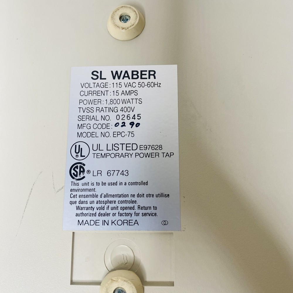 Electronic Power Center 75 | EPC-75 SL Waber | Retro Computing Korea UNTESTED