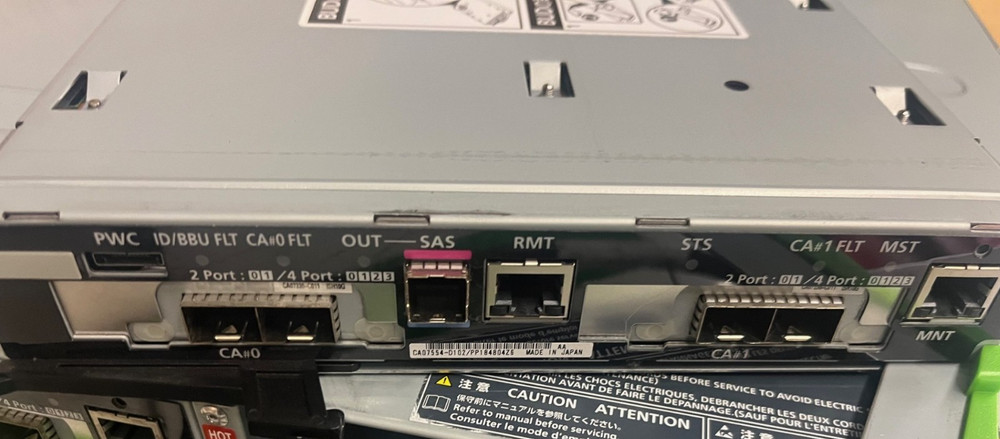 CA07554-D102 FUJITSU DX100 CONTROLLER MODULE WITH CA07336-C011 ETERNUS
