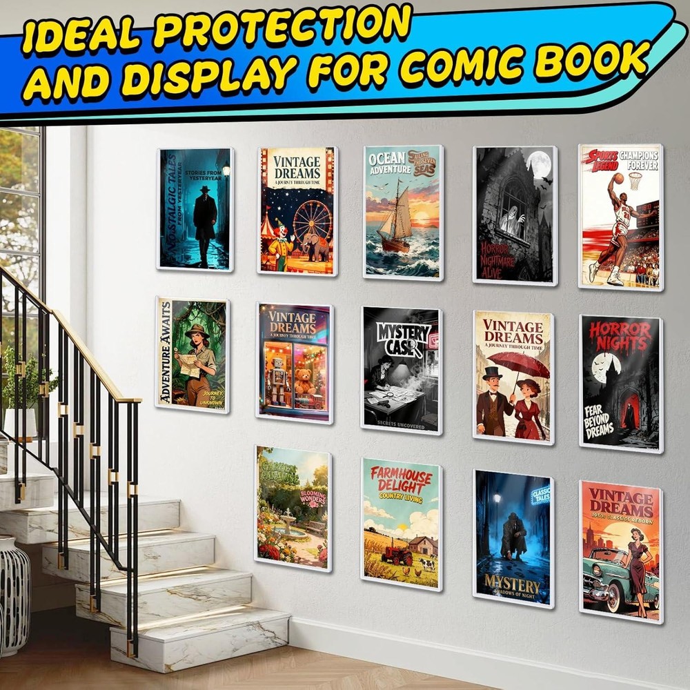 10ct Current Comic Book Toploader, Hard Crystal Clear Comic Book Sleeves, Modern