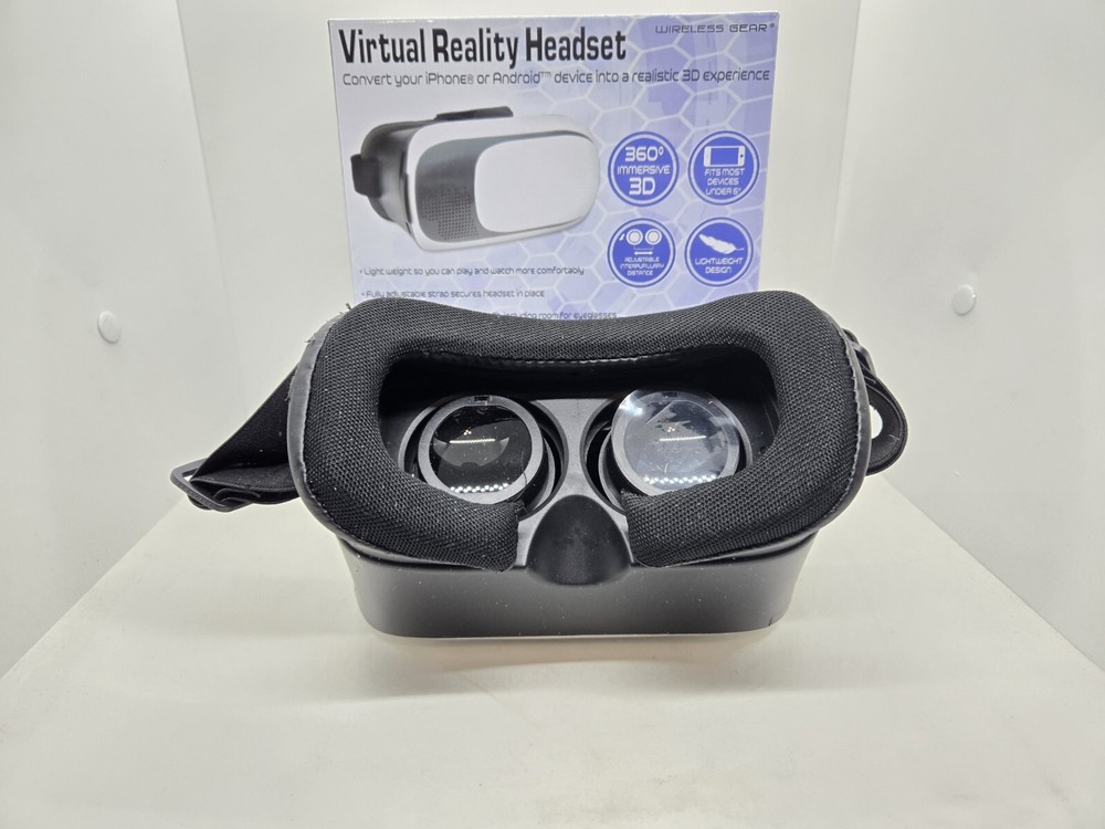 Virtual Reality Headset Wireless Gear Model G0391 3D Experience iPhone & Android