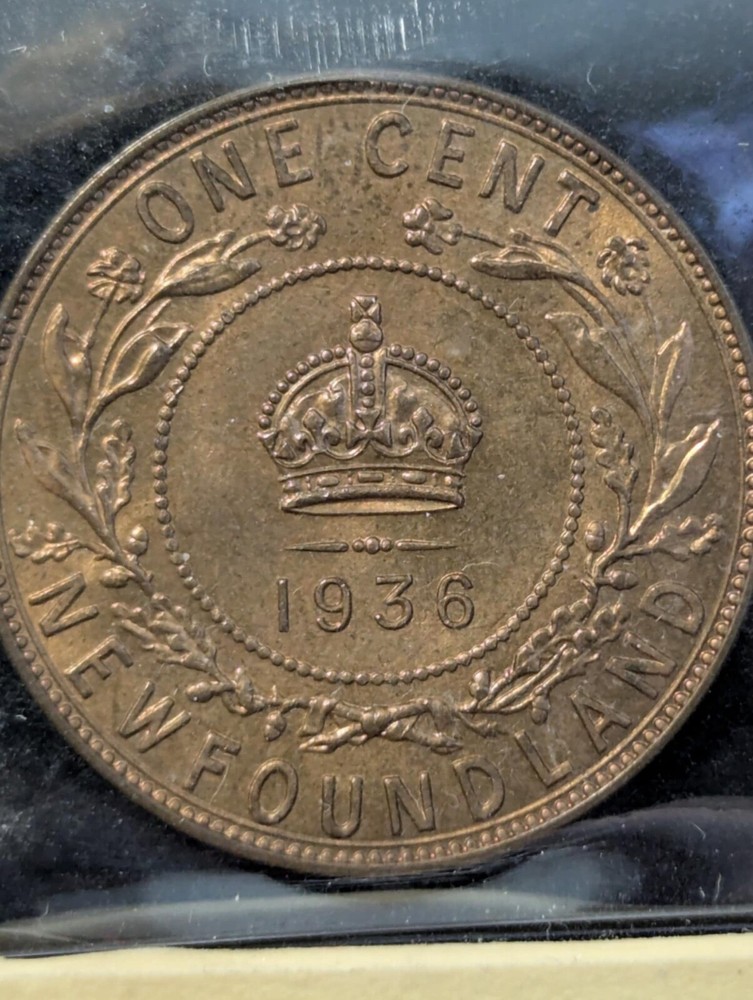 1936, ICCS Graded Newfoundland Large One Cent, **MS-65**XPY 653