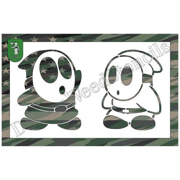 6"x10" Clear Plastic Stencil - Shy Guy (SCA185) (.007")