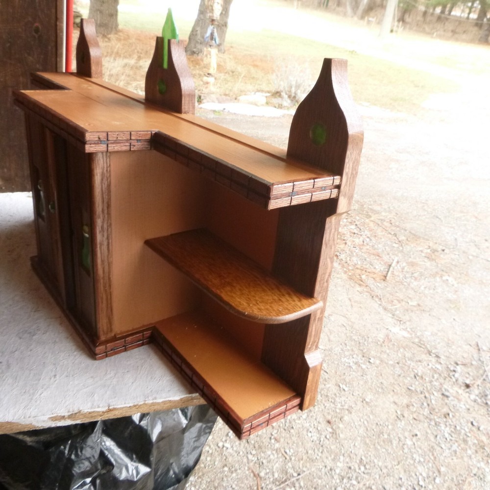 Mission oak what - not cabinet / shelf