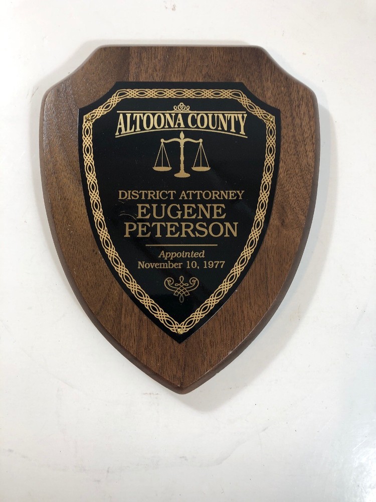 Mindhunter Netflix Altoona DA Eugene Peterson Wall Plaque